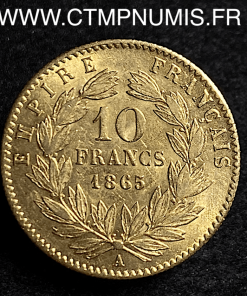 10 FRANCS OR NAPOLEON III 1865 A PARIS