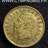 ITALIE 20 LIRE OR VICTOR EMMANUEL II 1878 R ROME