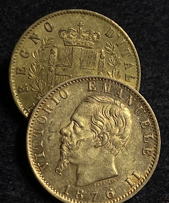  20 LIRE OR VICTOR EMMANUEL II 1878 R ROME