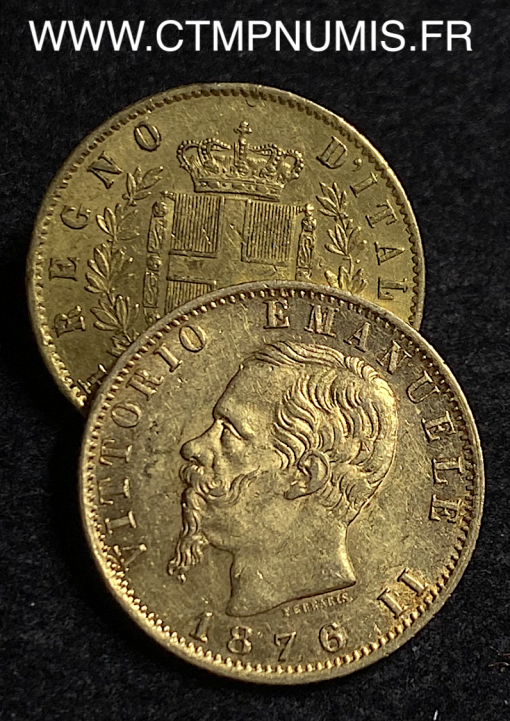 20 LIRE OR VICTOR EMMANUEL II 1878 R ROME