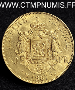 50 FRANCS OR NAPOLEON III 1867 STRASBOURG