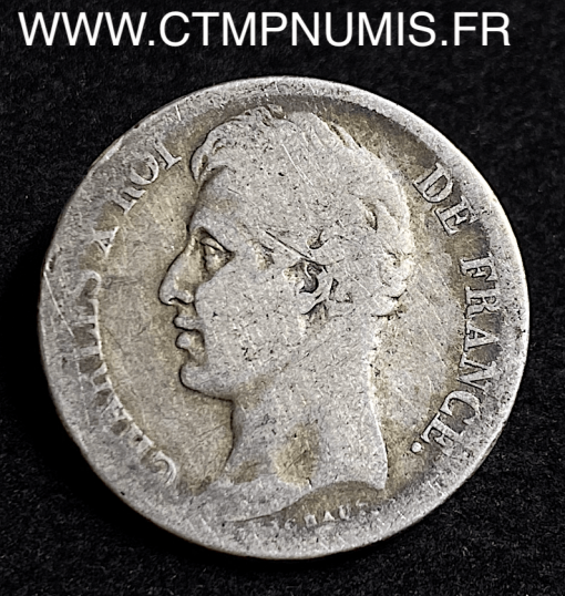 2 FRANCS ARGENT CHARLES X 1829 M TOULOUSE