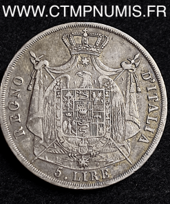 ITALIE 5 LIRE ARGENT NAPOLEON I° 1812 V VENISE