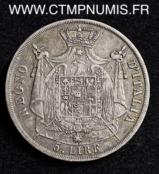 ITALIE 5 LIRE ARGENT NAPOLEON I° 1812 V VENISE