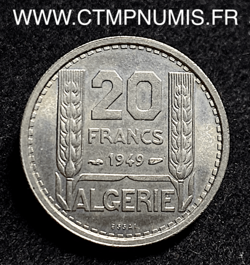 ALGERIE ESSAI 20 FRANCS CUPRO-NICKEL 1949