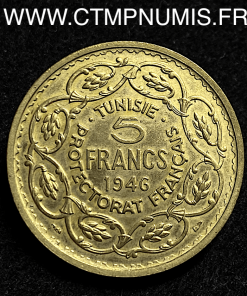 TUNISIE ESSAI 5 FRANCS BRONZE-ALU. 1946 