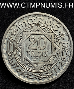 MAROC ESSAI 20 FRANCS CUPRO-NICKEL 1366 