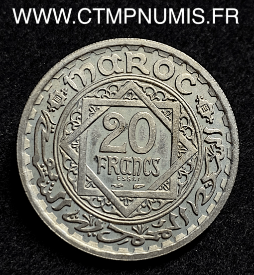 MAROC ESSAI 20 FRANCS CUPRO-NICKEL 1366