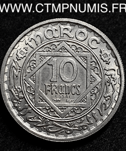 MAROC ESSAI 10 FRANCS CUPRO-NICKEL 1366