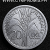 INDOCHINE ESSAI 20 CENTIMES ALUMINIUM 1945