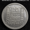 ESSAI 20 FRANCS TURIN CUPRO NICKEL 1945 SUP+