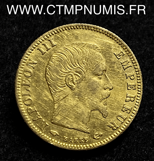 5 FRANCS OR NAPOLEON III TETE NUE 1859 PARIS