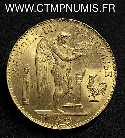 100 FRANCS OR GENIE III° REPUBLIQUE 1886 PARIS