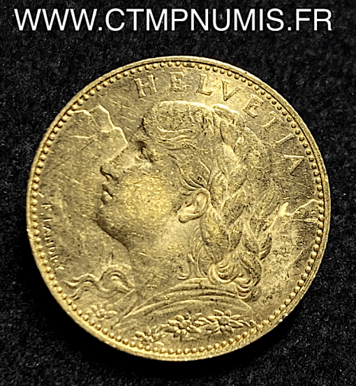 SUISSE 10 FRANCS OR VRENELI 1915