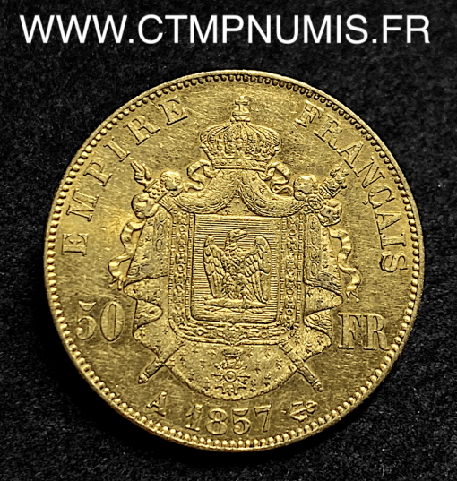 50 FRANCS NAPOLEON III TETE NUE 1857 A PARIS