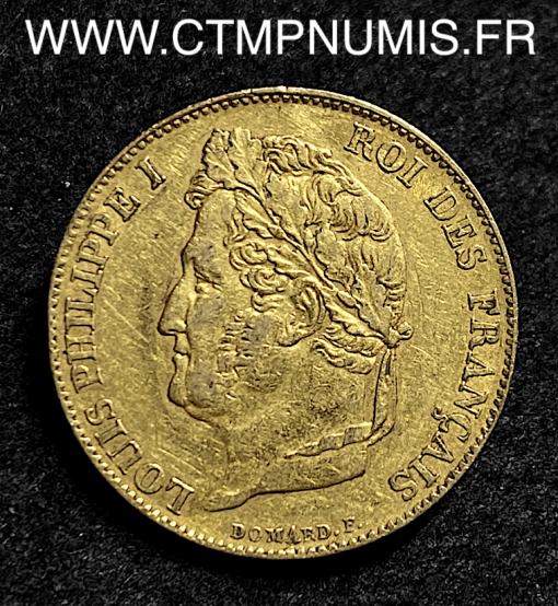 20 FRANCS OR LOUIS PHILIPPE I° 1848 A PARIS