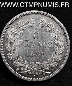 5 FRANCS ARGENT LOUIS PHILIPPE I° 1833 A PARIS