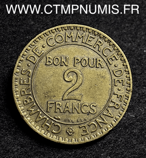 2 FRANCS CHAMBRES COMMERCE DOMARD 1927