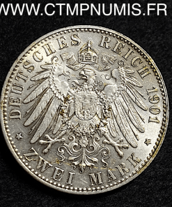 ALLEMAGNE PRUSSE 2 MARK ARGENT 1901