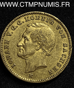 ALLEMAGNE SAXE 20 MARK OR JEAN V 1872 E