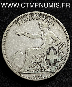 SUISSE 2 FRANCS ARGENT HELVETIA 1860