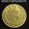 LOUIS XIV LOUIS D'OR MECHE LONGUE 1650 PARIS