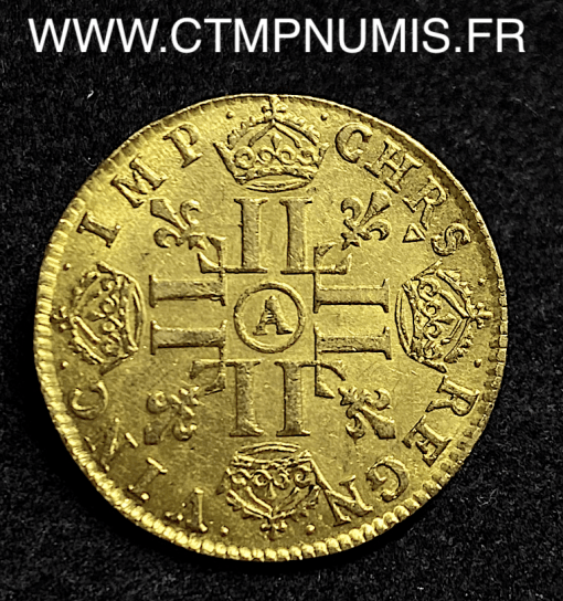 LOUIS XIV LOUIS D'OR MECHE LONGUE 1650 PARIS