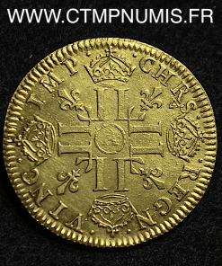 LOUIS XIV LOUIS D'OR MECHE LONGUE 1651 PARIS