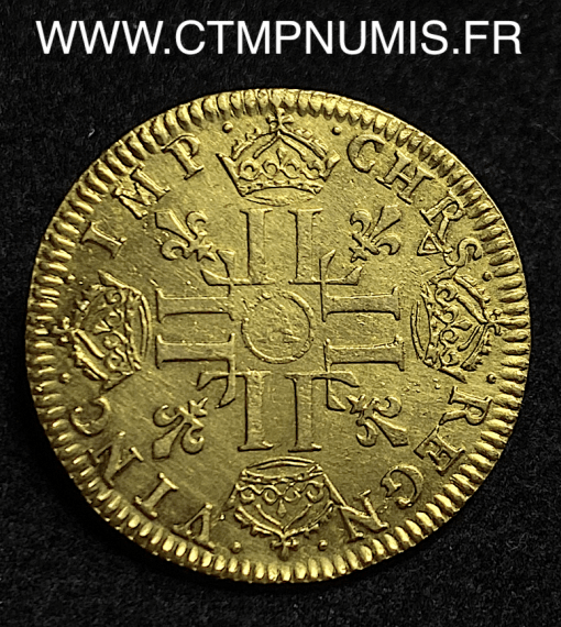 LOUIS XIV LOUIS D'OR A LA MECHE LONGUE 1651 A PARIS