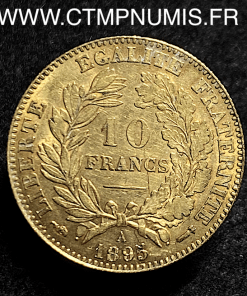 10 FRANCS OR CERES III° REPUBLIQUE 1895 A PARIS