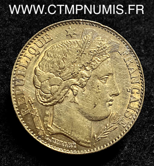 10 FRANCS OR CERES III° REPUBLIQUE 1895 PARIS