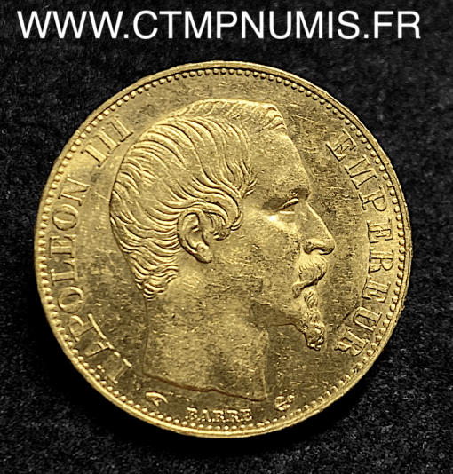 20 FRANCS OR NAPOLEON III TETE NUE 1855 PARIS