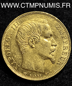 20 FRANCS OR NAPOLEON III TETE NUE 1858 PARIS