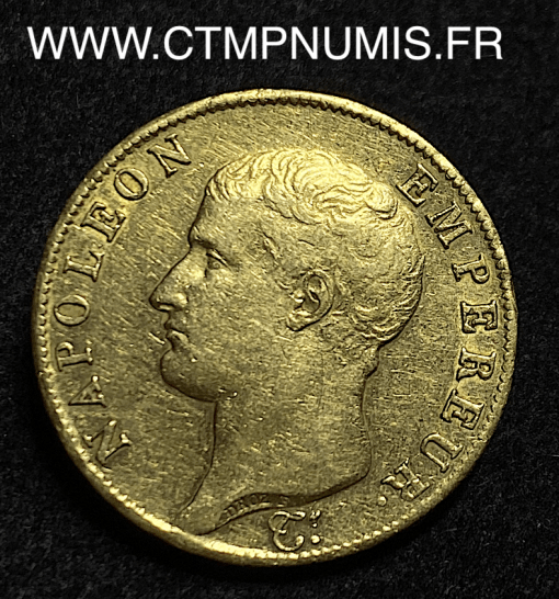 40 FRANCS OR NAPOLEON I° TETE NUE 1806 PARIS