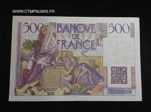 BILLET 500 FRANCS CHATEAUBRIAND DU 7.02.1946