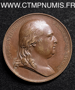 MEDAILLE LOUIS XVIII RETOUR D'EXIL 24 AVRIL 1814