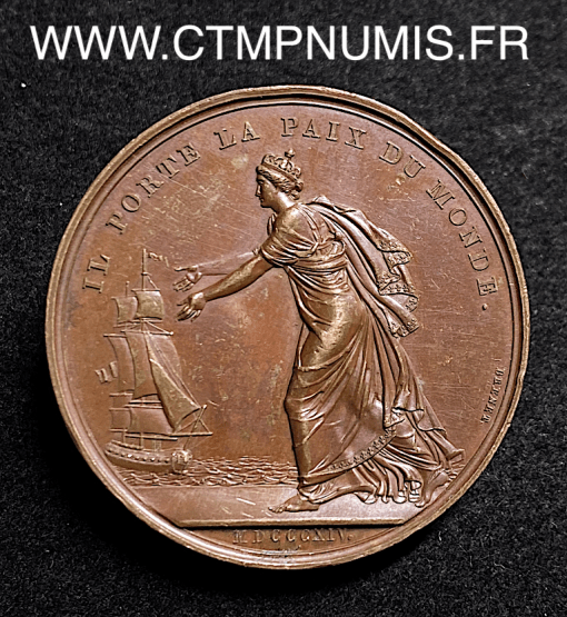 MEDAILLE LOUIS XVIII RETOUR D'EXIL 24 AVRIL 1814