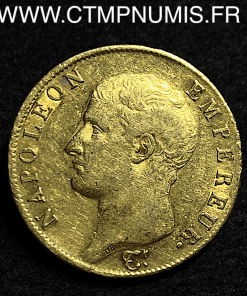 40 FRANCS OR NAPOLEON I° TETE NUE 1806 PARIS