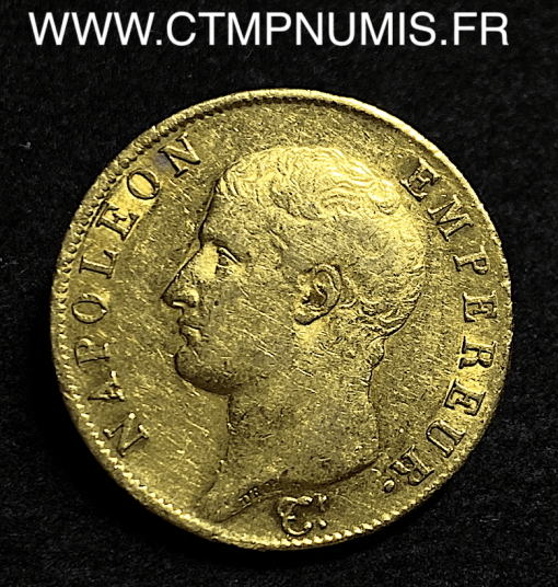 40 FRANCS OR NAPOLEON I° TETE NUE 1806 PARIS