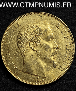 50 FRANCS OR NAPOLEON III TETE NUE 1859 PARIS