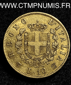 ITALIE 10 LIRE OR VICTOR EMMANUEL II 1865 TURIN