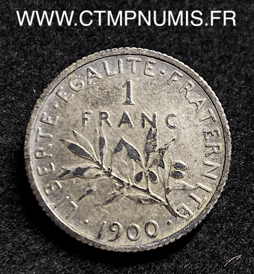 1 FRANC ARGENT SEMEUSE 1900 RARE