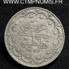 TURQUIE 20 PIASTRES ARGENT 1327 (9) 24 gr