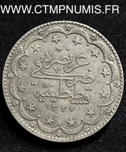 TURQUIE 20 PIASTRES ARGENT 1327 (9) 24 gr