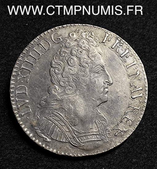 LOUIS XIV ECU AUX 3 COURONNES 1711 T NANTES