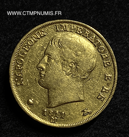 ITALIE 20 LIRE OR NAPOLEON I° 1811 MILAN