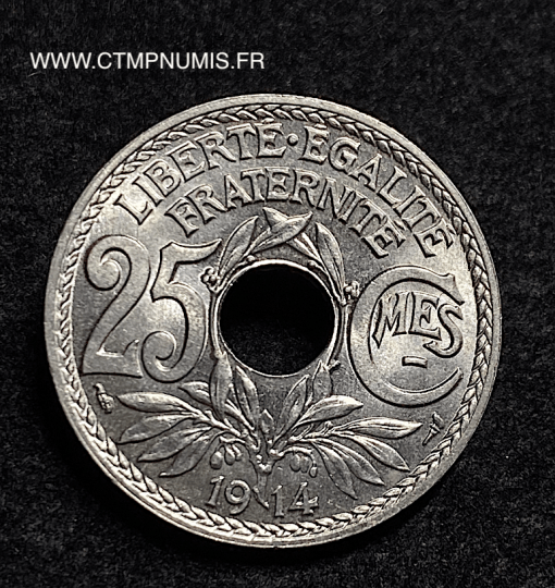 25 CENTIMES LINDAUER CENTIMES SOULIGNE 1914