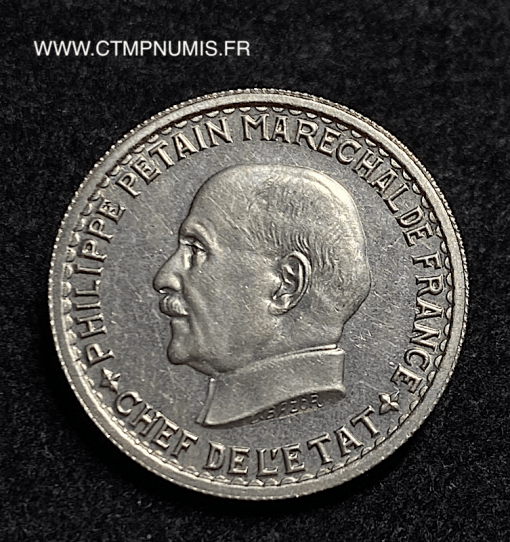 ESSAI 5 FRANCS PETAIN CUPRO NICKEL 1941 SPL