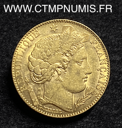 10 FRANCS OR CERES II° REPUBLIQUE 1896 A PARIS