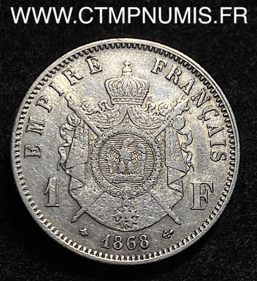 1 FRANC ARGENT NAPOLEON III 1868 A PARIS